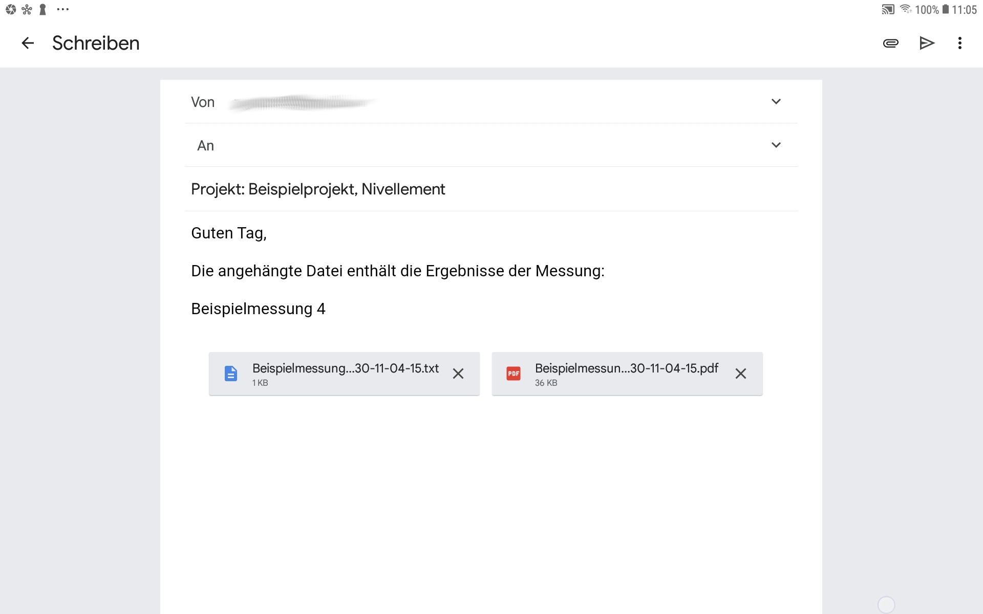 E-Mail Nivellementprotokoll